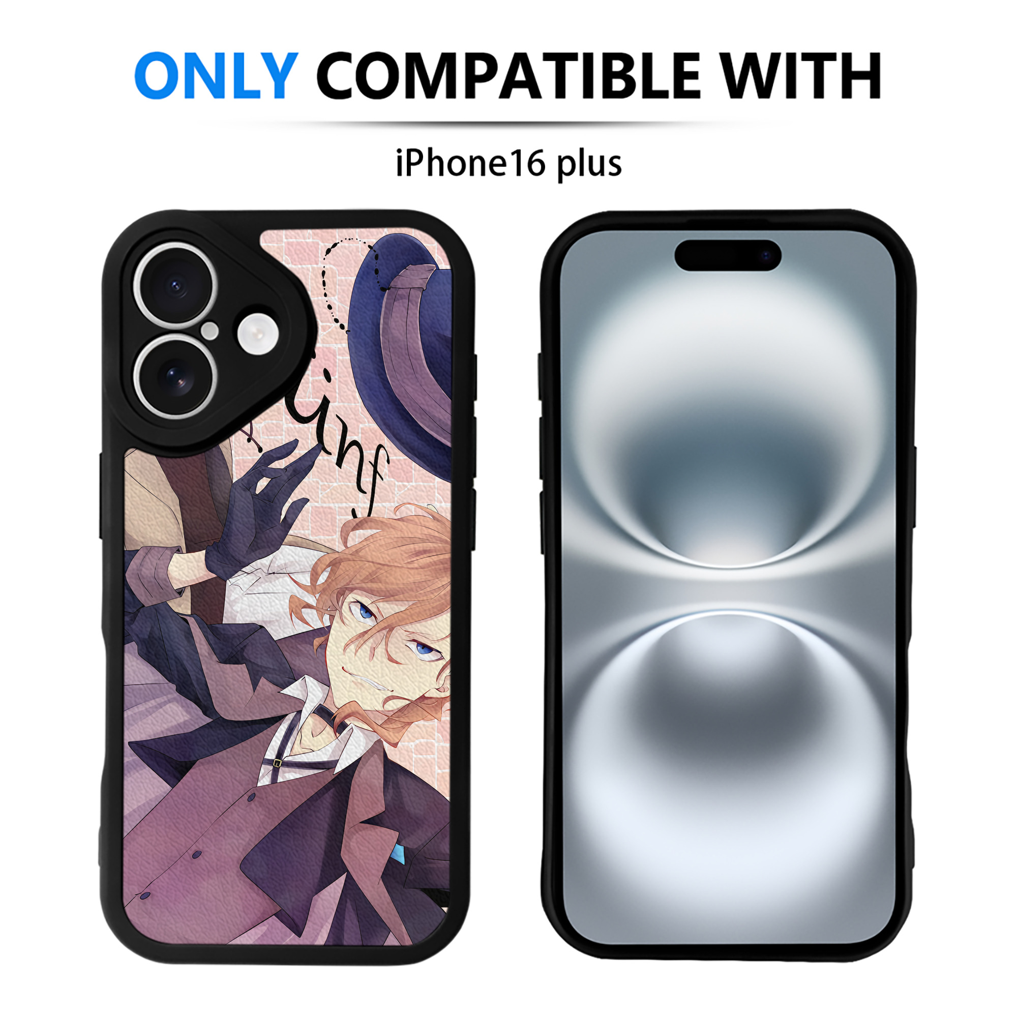 （画像用） 文豪ストレイドッグス Bungo Stray Dogs 【iPhone 16シリーズ対応】シリコンスマホケース（レザー調） 材質：シリコン